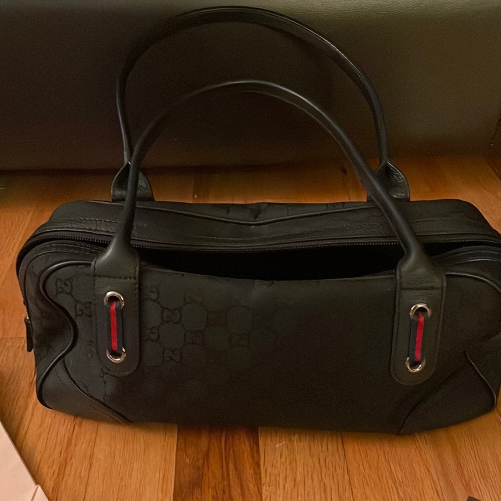 Gucci Vintage  canvas duffel purse in mint condition !